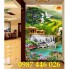 Gạch tranh, tranh gạch men 3d phong cảnh thiên nhiên khổ đứng dựng vách