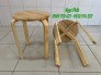 Ghế đẩu - Ghế gỗ chân dẹp - Ghế đôn gỗ - Ngọc Phát
