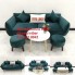 Bộ bàn ghế Sofa băng SFBg12 xanh nhung giá rẻ