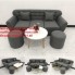 Set ghế sofa băng BgTC02 xám lông chuột, xám đen vải bố