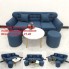 Bộ bàn ghế sofa băng BgTC03 xanh dương da trời vải bố