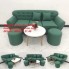 Sofa băng | Bộ ghế sofa băng BgTC05 xanh ngọc vải bố | Nội thất Linco Quy Nhơn