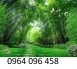 Tranh gạch 3d rừng trúc phòng khách đẹp