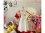 Đầm váy nữ midi trắng 2 dây TKN