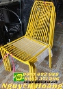 Ghế sắt sơn tĩnh điện ngoài trời màu vàng
