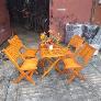 Bộ bàn ghế gỗ xếp cafe