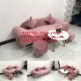 Bộ ghế salon sofa văng băng thuyền màu hồng hường giá rẻ đẹp phòng khách Nội thấ Linco