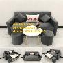 Bộ bàn ghế Sofa băng xám lông chuột vải nhung đẹp hiện đại Nội thất Linco HCM SÀi Gòn