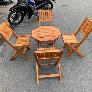 Bộ bàn ghế gỗ xếp cao cấp Ak001
