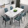 Bộ bàn ghế ăn mặt đá 1m6 dành cho 6 người hiện đại tại HCM