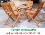 Bàn Ghế Cafe Gỗ Xếp HGH
