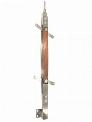 Trụ cầu thang inox ốp gỗ
