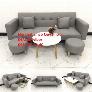 Bộ bàn ghế Sofa giường đa năng màu xám trắng giá rẻ Nội thất Linco Bình Định