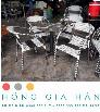 Bộ bàn ghế mây nhựa Hồng Gia Hân BGM05