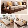 Sofa giường gỗ kéo sang trọng cho phòng khách tại Dĩ An, Bình Dương
