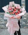 Bó hoa hồng khổng lồ màu pastel - LDNK101