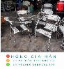 Bàn ghế nhựa giả mây Hồng Gia Hân M005