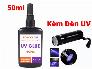 Keo UV Cứng Dán Kính, Dán Mica Trong Suốt Tặng Kèm Đèn UV