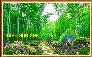 Tranh rừng tre phong cảnh- gạch tranh ốp tường HG88