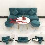 Bộ ghế sofa giường màu xanh lá cây cổ vịt vải nhung mềm Nội thất Linco HCM SG Bình Dương