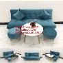 Bộ ghế sofa giường bed vải nhung màu xanh dương Nội thất Linco HCM Tphcm Đồng Nai