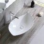 Bồn rửa mặt dáng lá trắng-lavabo dương bàn