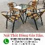 Bàn ghế cafe mây nhựa giá rẻ Tp.HCM Hồng Gia Hân C1012