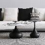 SL TS0952/45-75E | Bàn sofa đôi mặt đá tròn cao cấp