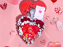 Hộp quà Valentine Socola Meiji hình trái tim hoa hồng đỏ hoa baby trắng - FSNK502