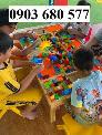 Bàn đồ chơi xếp hình lego đa năng cho bé