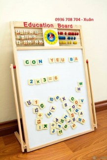 Bảng tính đa năng 2 mặt bằng gỗ cho bé thông minh