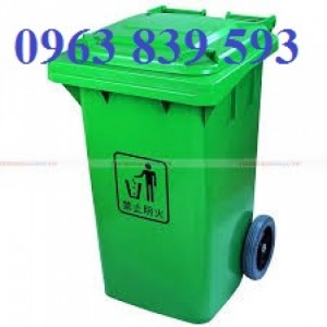Thùng rác công cộng - màu xanh