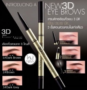 Chì kẻ mày 3D Mistine Brows Secret 3 đầu trong 1