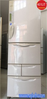 Tủ lạnh cũ Hitachi 400LIT 5 cửa đá rơi R-K40MPAM ,gas R134