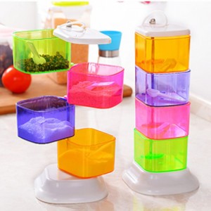 Hộp đựng gia vị xoay 4 tầng Renai