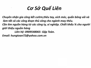 Gia công kết cườm