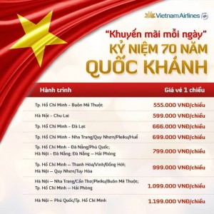 Vé máy bay giá rẻ Vietnam Airlines