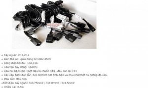 Dây nguồn C13-C14 chuyên dụng sùng cho server máy chủ, switch với thanh nguồn PDU…