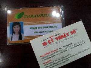 In thẻ nhựa nhân viên giá rẻ, có add hình theo từng nhân viên