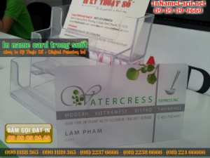 In name card trong suốt TPHCM tại Công ty TNHH In Kỹ Thuật Số - Digital Printing