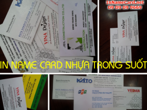 Năng động hơn với in ấn name card trong suốt cùng Công ty TNHH In Kỹ Thuật Số
