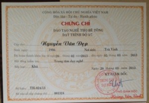 Chứng chỉ an toàn trên cao, giàn giáo, nồi hơi