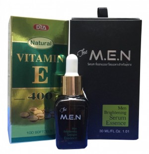 Vitamin E 400 USA và Face Serum The M.E.N Thailand