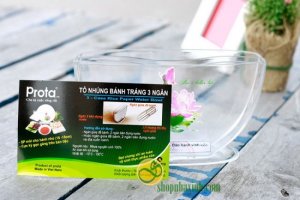 Tô nhúng bánh tráng 3 ngăn Prota (Loại Lớn, Nhựa Trong)...