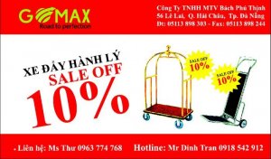 Sale off xe đẩy hành lý 10% của công ty Bách Phú Thinh (Gomax)