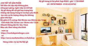 Kệ gỗ trang trí bộ phức hợp KG82