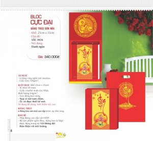 Lịch Bloc cực đại Bảng treo sơn mài - Khổ 25 x 35cm - Chủ đề: Sắc hoa - Nội dung: danh ngôn