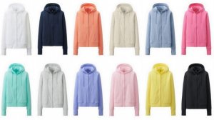 Áo chống nắng Uniqlo cotton trắng sọc xanh