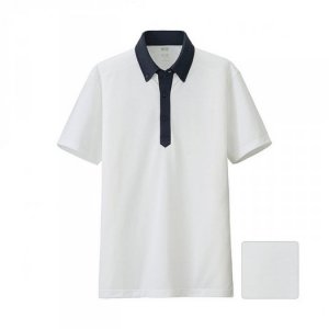 Áo thun nam có cổ uniqlo - 00 WHITE