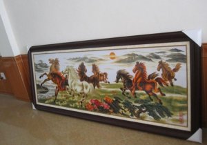 Tranh thêu tay nhệ nhân XQ làm , hàng cực đẹp giá cực rẻ